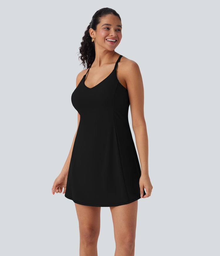 SoftlyZero™ Airy 2-in-1 Cool Touch Mini Dance Active Dress with Pockets-Easy Peezy Edition D-F Cups