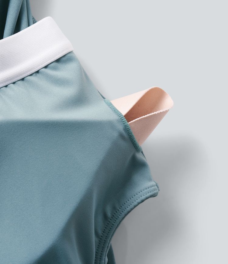 Breezeful™ RacerPocket High Low Flowy Mini Quick Dry Casual Dress D-F Cups