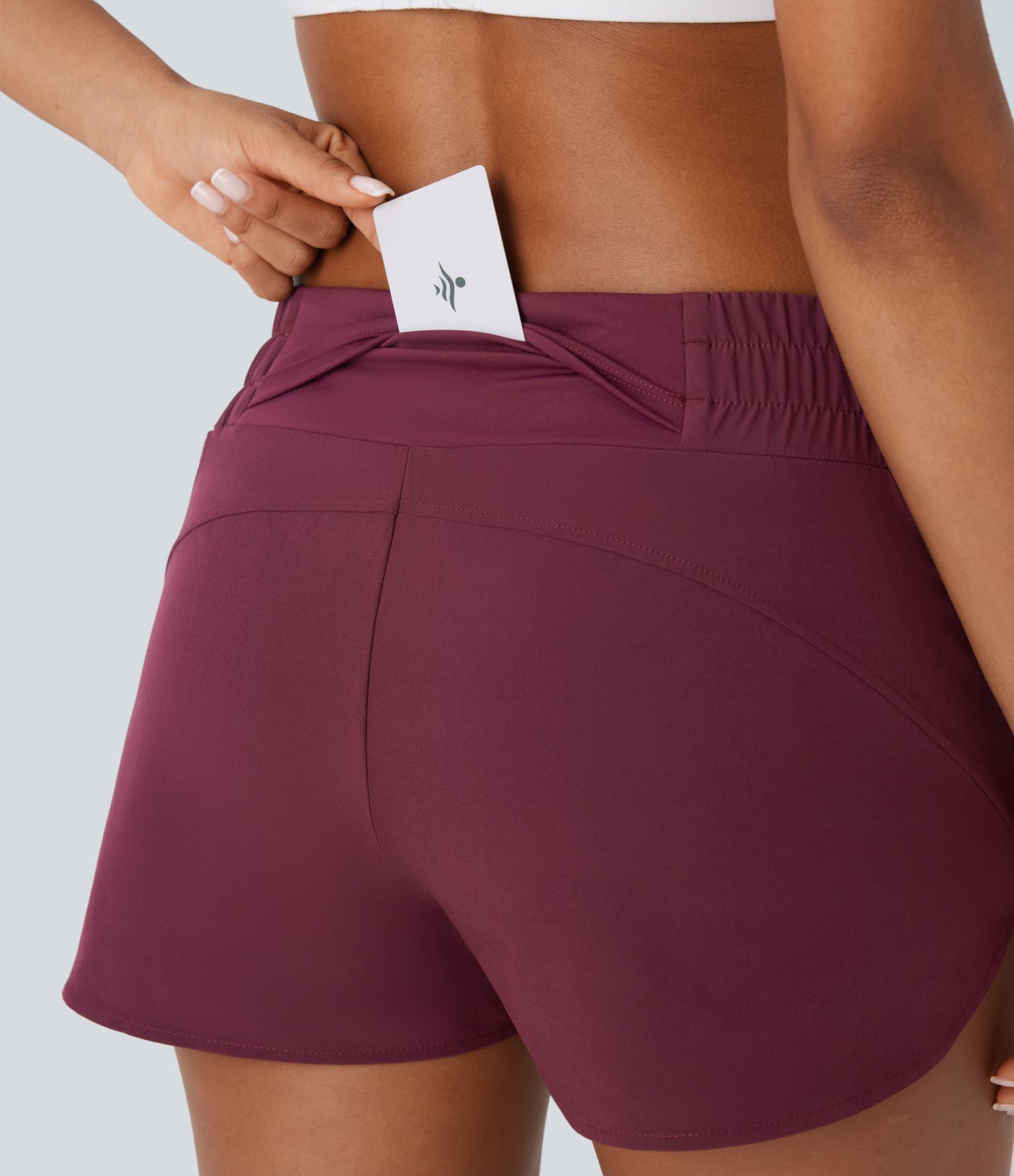 Breezeful™ Low Rise Pockets 2-in-1 Curved Hem Quick Dry Running Shorts 2.5''