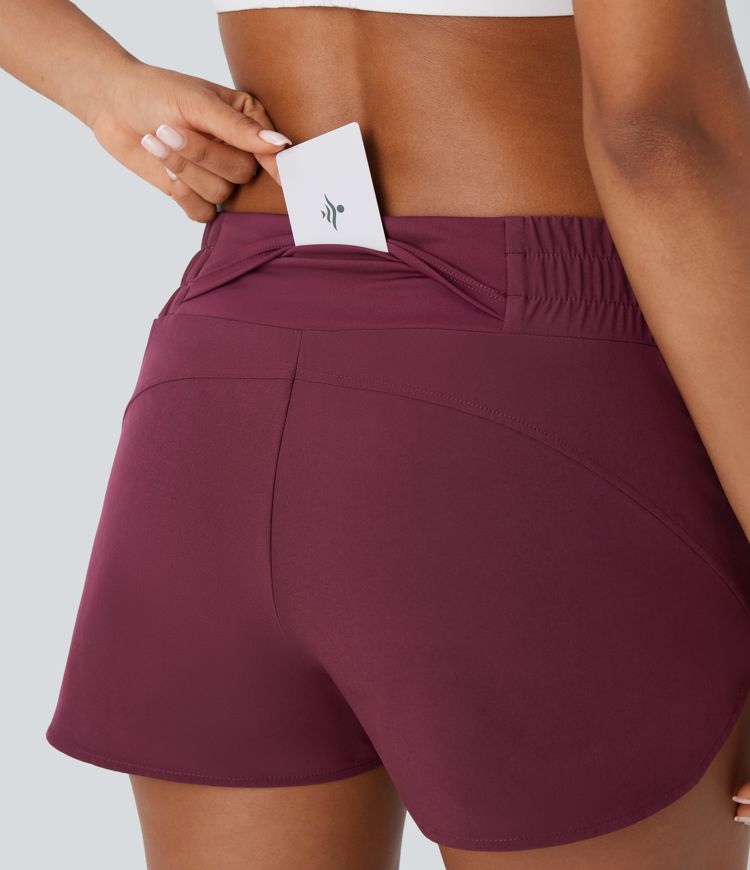 Breezeful™ Low Rise Pockets 2-in-1 Curved Hem Quick Dry Running Shorts 2.5''