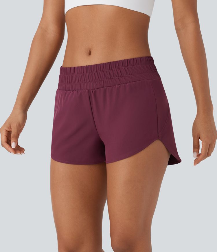 Breezeful™ Low Rise Pockets 2-in-1 Curved Hem Quick Dry Running Shorts 2.5''