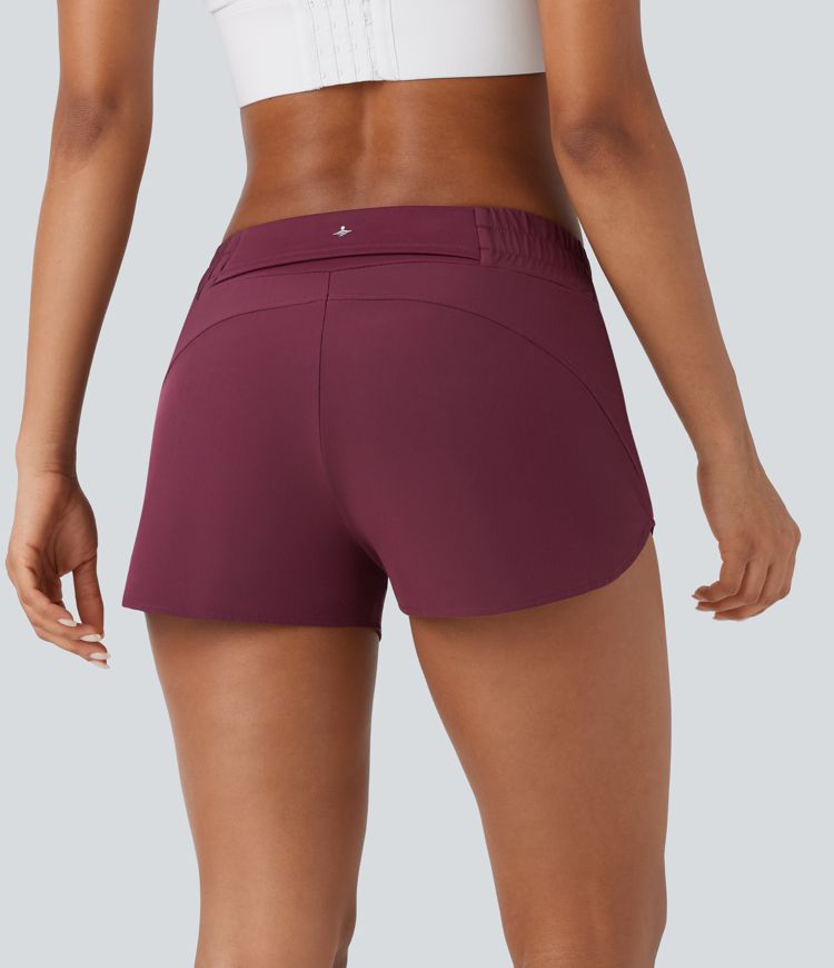 Breezeful™ Low Rise Pockets 2-in-1 Curved Hem Quick Dry Running Shorts 2.5''