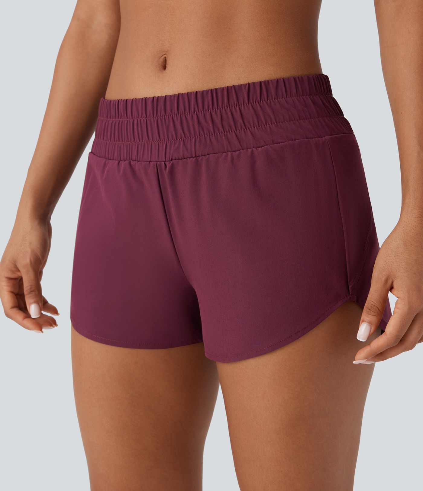 Breezeful™ Low Rise Pockets 2-in-1 Curved Hem Quick Dry Running Shorts 2.5''