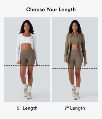 Halara UltraSculpt™ High Waisted Crossover Tummy Control Butt Lifting Yoga Biker Shorts 5'' with Pockets