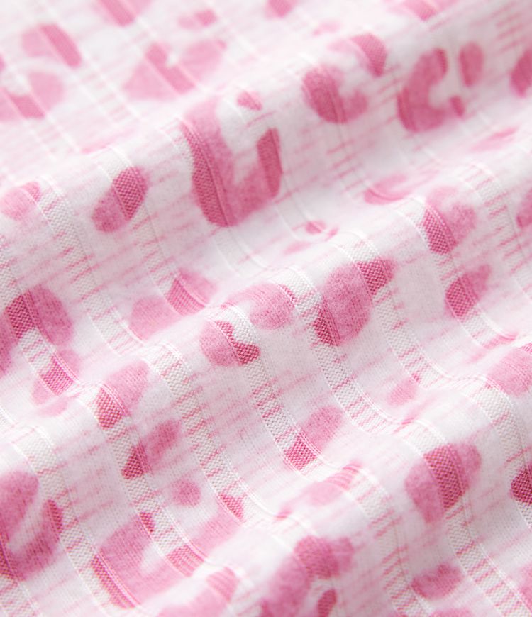 Camiseta de tirantes con estampado de leopardo y cuello redondo