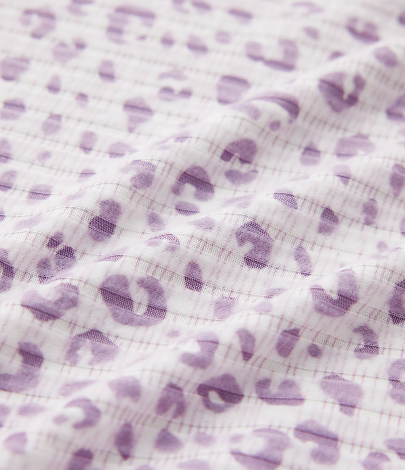 Lounge-Top mit Rundhalsausschnitt, kurzen Ärmeln und Leopardenmuster