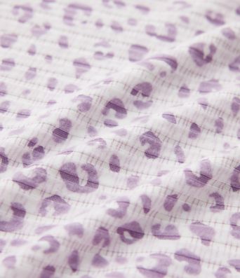 Lounge-Top mit Rundhalsausschnitt, kurzen Ärmeln und Leopardenmuster