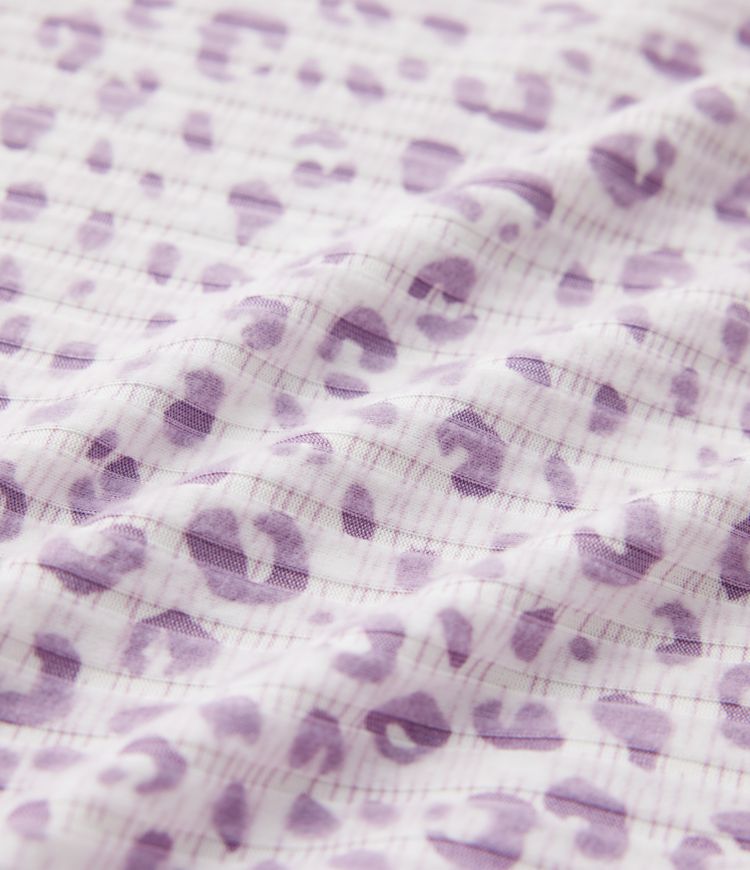 Lounge-Top mit Rundhalsausschnitt, kurzen Ärmeln und Leopardenmuster