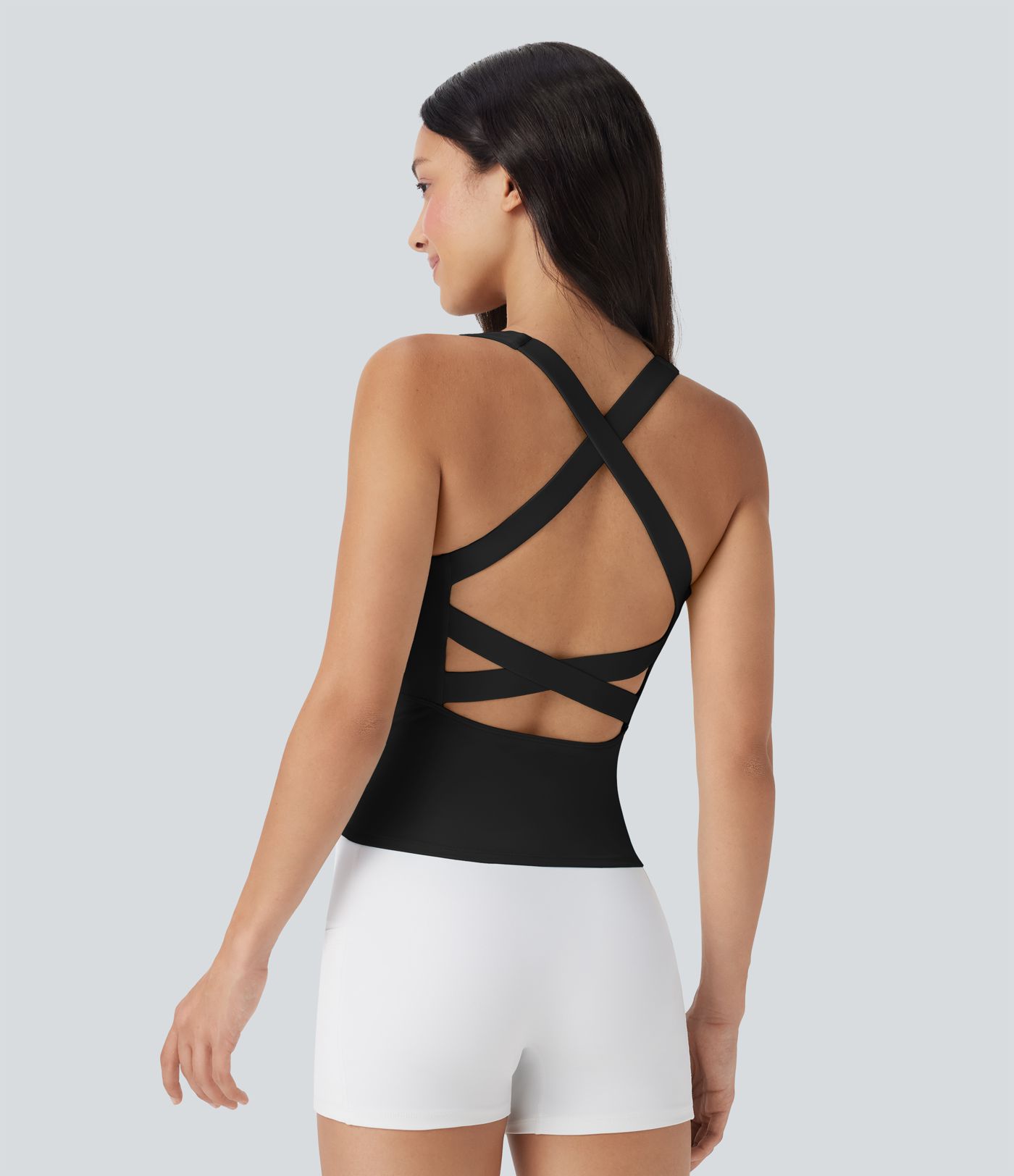 SoftlyZero™ Débardeur de course à col carré aérien et toucher frais - Longueur plus longue - Protection UV UPF50+