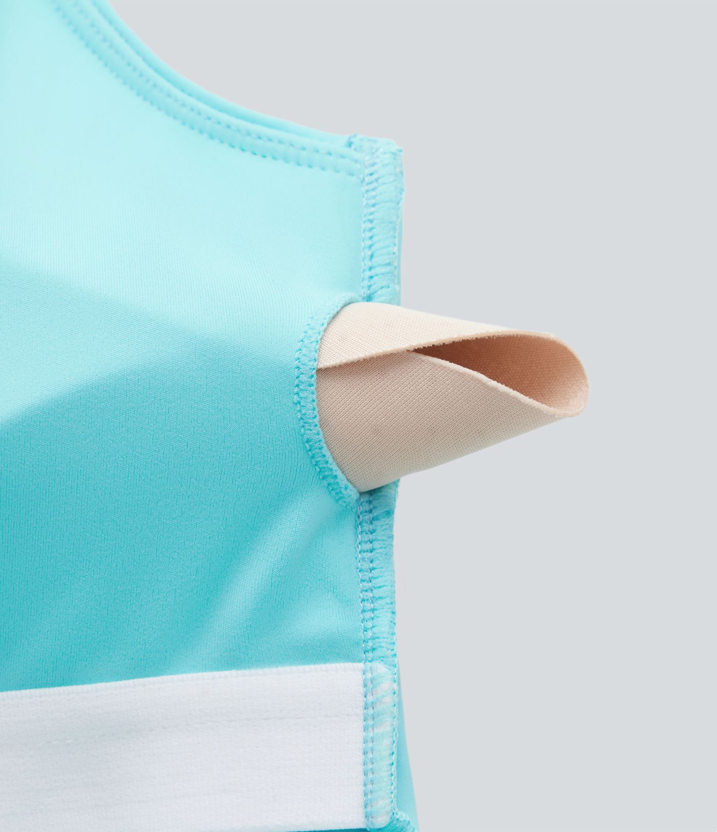 SoftlyZero™ Airy Square Neck Cropped Cool Touch Running Tank Top-Longer Length-UPF50+