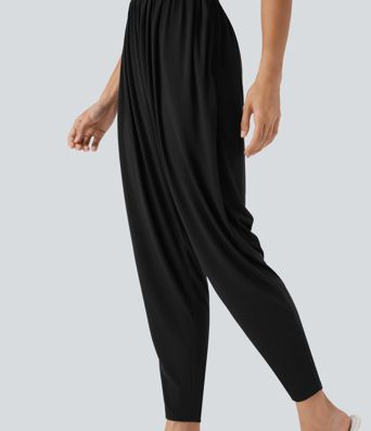 Built-in Bra Harem Casual Jumpsuit with Pockets-Easy Peezy Edition