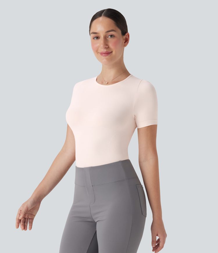 OneForm Seamless Flow Smoothing Adjustable Leg Straps Work Bodysuit-Easy Peezy