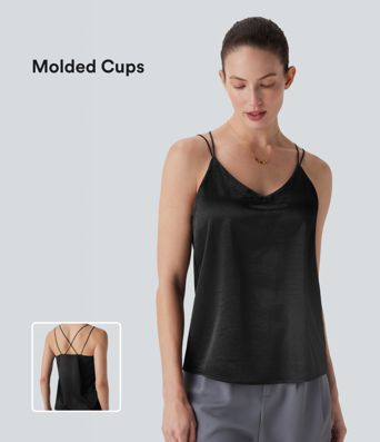 Satin Work Tank Top