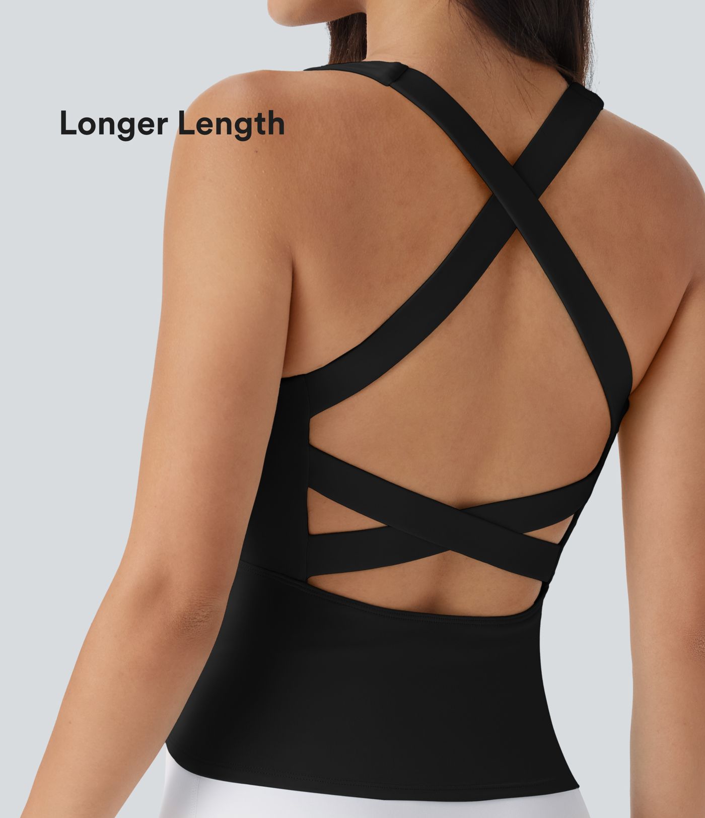 SoftlyZero™ Débardeur de course à col carré aérien et toucher frais - Longueur plus longue - Protection UV UPF50+