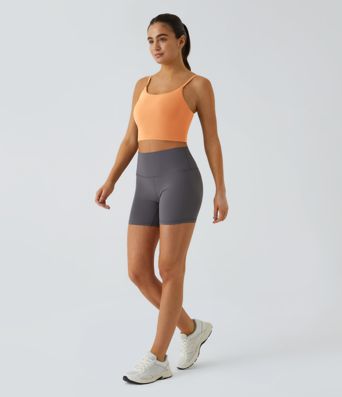 Basic Padded Workout Cropped Low Support Tank Top A-C Cups