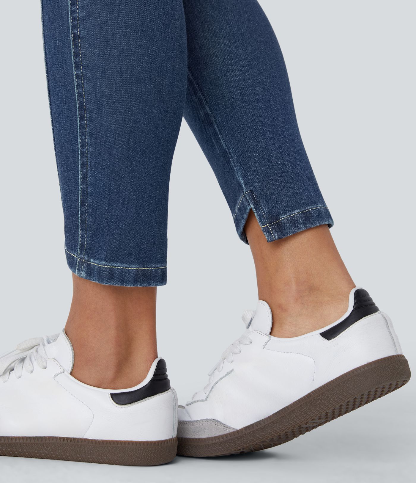 Halara Flex™ Mid Low Rise Zipper Pockets Women Casual Skinny Denim Jeans