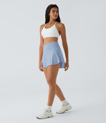 Softlyzero™ Airy Crossover Side Pocket 2-in-1 Cool Touch Tennis Skirt-Lucid-Longer Length-UPF50+