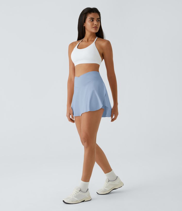 Softlyzero™ Airy Crossover Side Pocket 2-in-1 Cool Touch Tennis Skirt-Lucid-Longer Length-UPF50+