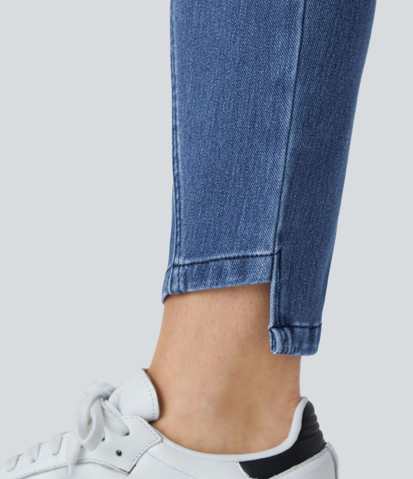 Halara Flex™ Mid Low Rise Zipper Pockets Casual Skinny Jeans