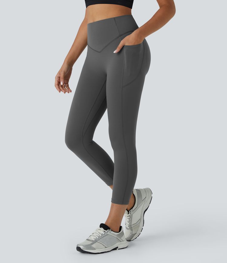 Halara UltraSculpt™ High Waisted Scrunch Butt Lifting Tummy Control Pocket Shaping Capri Training Leggings