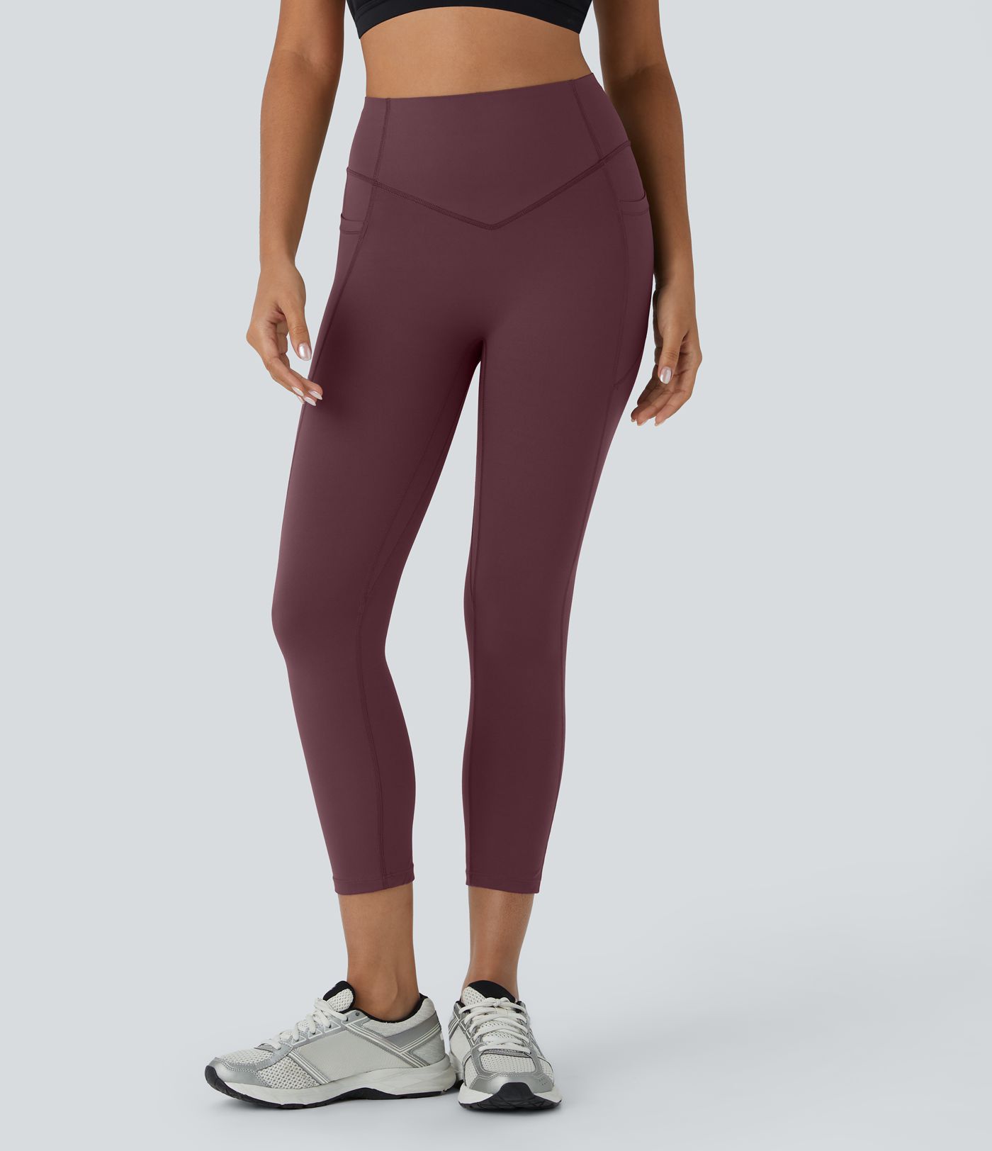 Halara UltraSculpt™ SoCinched Leggings Capri de Entrenamiento con Control de Abdomen, Levantamiento de Glúteos, Bolsillo Moldeador y Cintura Alta