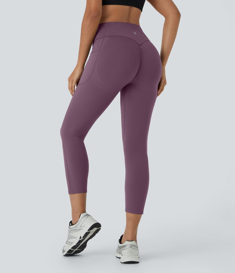 Halara UltraSculpt™ SoCinched High Waisted Scrunch Butt Lifting Tummy Control Pocket Shaping Capri Training Leggings