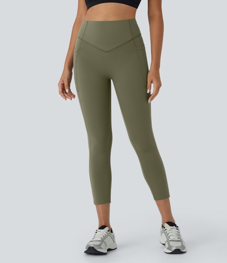 Halara UltraSculpt™ SoCinched Aukštos juosmens suspaudžiamosios treniruočių tamprės su kišenėmis, pakeliančios sedmenis ir kontroliuojančios pilvą