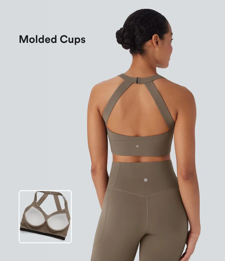 Halara UltraSculpt™ - Rückenfreier Trainings-Sport-BH mit mittlerem Support