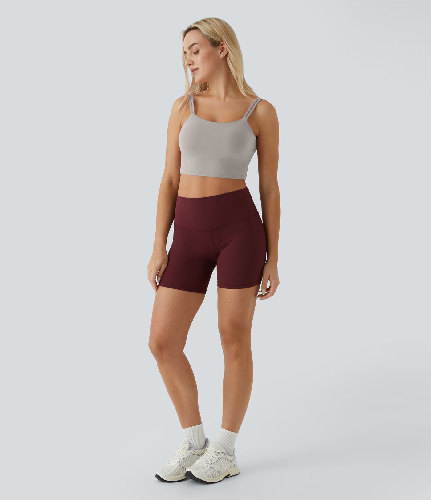 Scurt Yoga Top cu Duble Bretele