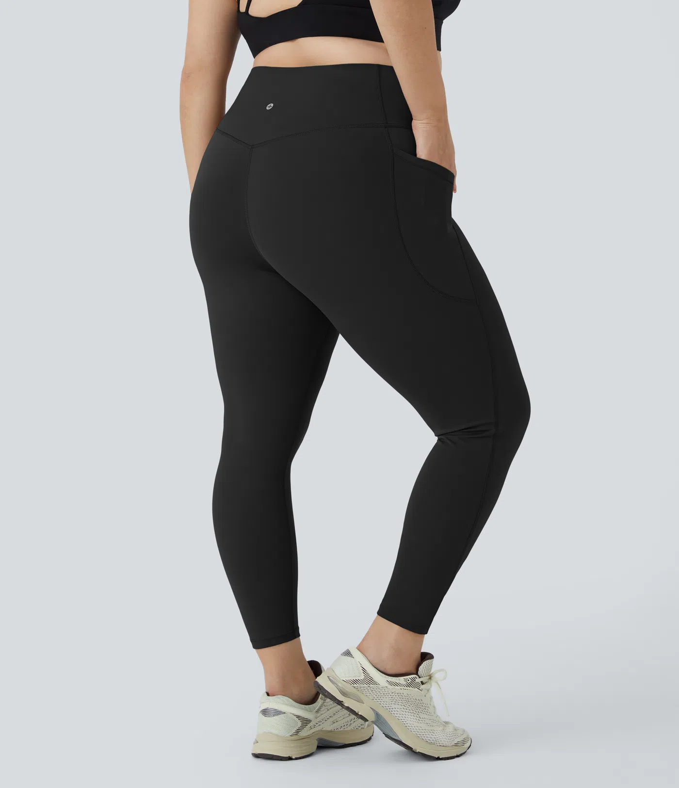 SoCinched High Waisted Tummy Control Side Pocket Shaping Training Plus Size Leggings