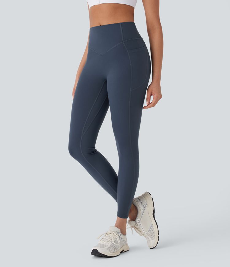Halara UltraSculpt™ SoCinched High Waisted Tummy Control Butt Lifting Ruched Side Pocket Shaping Yoga Leggings