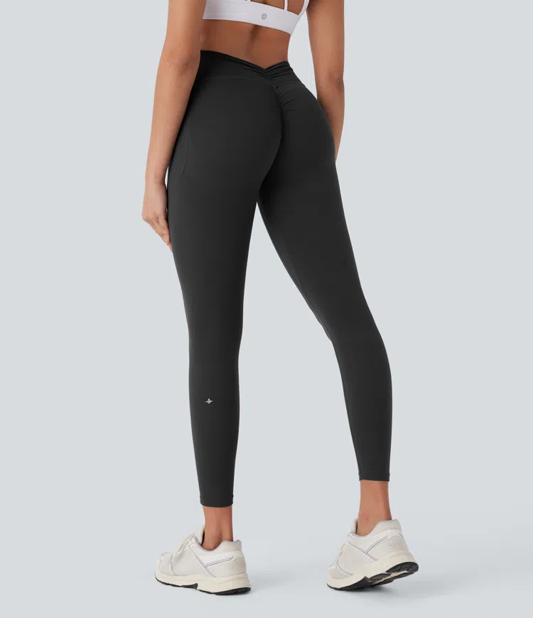 Halara UltraSculpt™ SoCinched High Waisted Tummy Control Butt Lifting Ruched Pocket Shaping Yoga Leggings