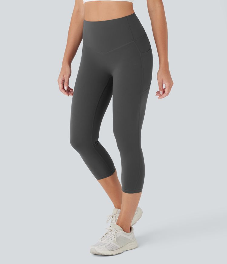 Halara UltraSculpt™ SoCinched High Waisted Butt Lifting Tummy Control Side Pocket Shaping Capri Training Leggings