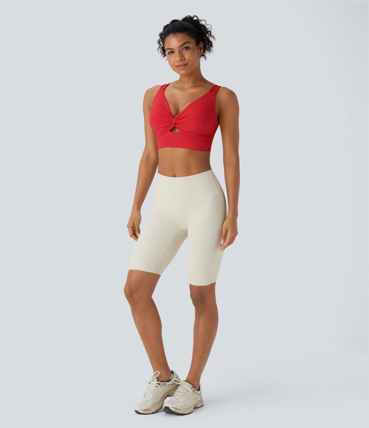 SoftlyZero™ Sutien Sport pentru Yoga cu Susținere Ușoară, Decupat, cu Efect Răcoritor, pentru Cupe D-F