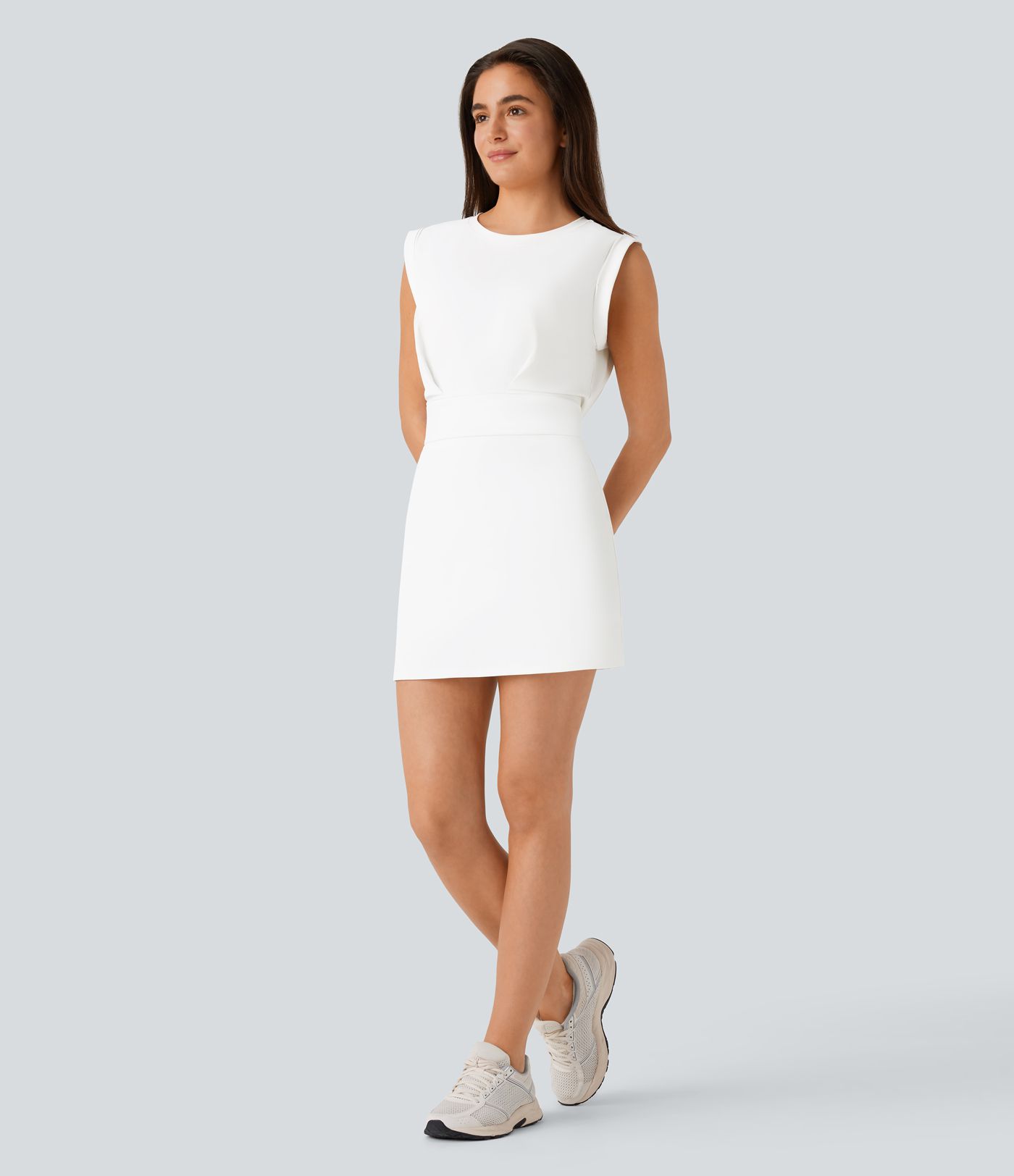 Vestido Softlyzero™ QuickDry activo conjunto 2 piezas sin mangas pliegue bolsillo lateral minivestido deportivo secado rápido pickleball