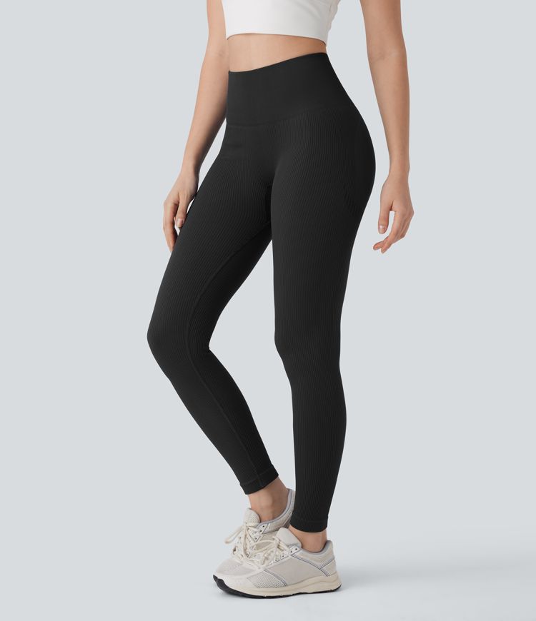 Seamless Flow High Waisted Tummy Control Butt Lifting 7/8 Yoga Leggings