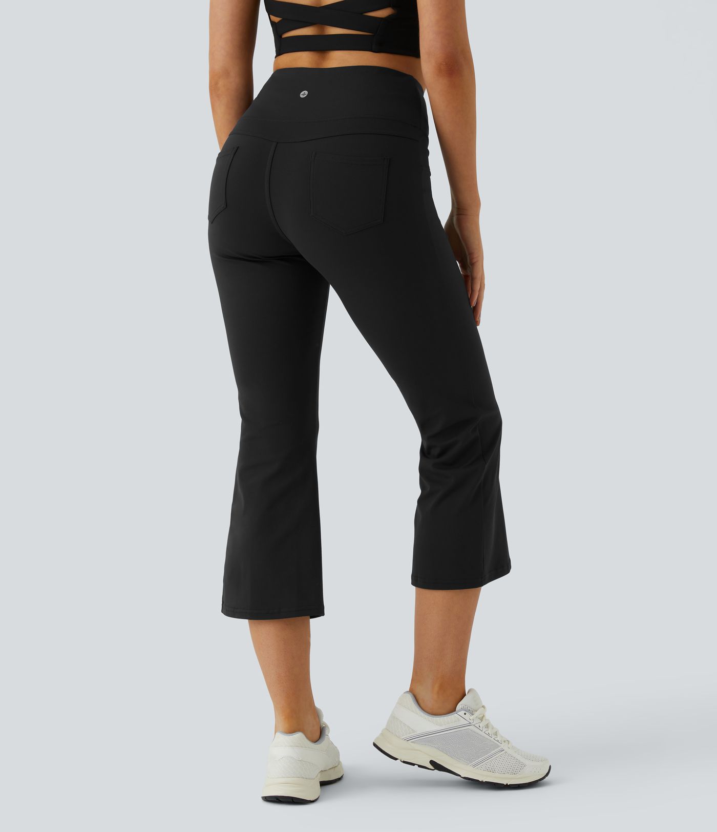 DayStretch High Waisted Pocket Capri Flare Yoga Leggings
