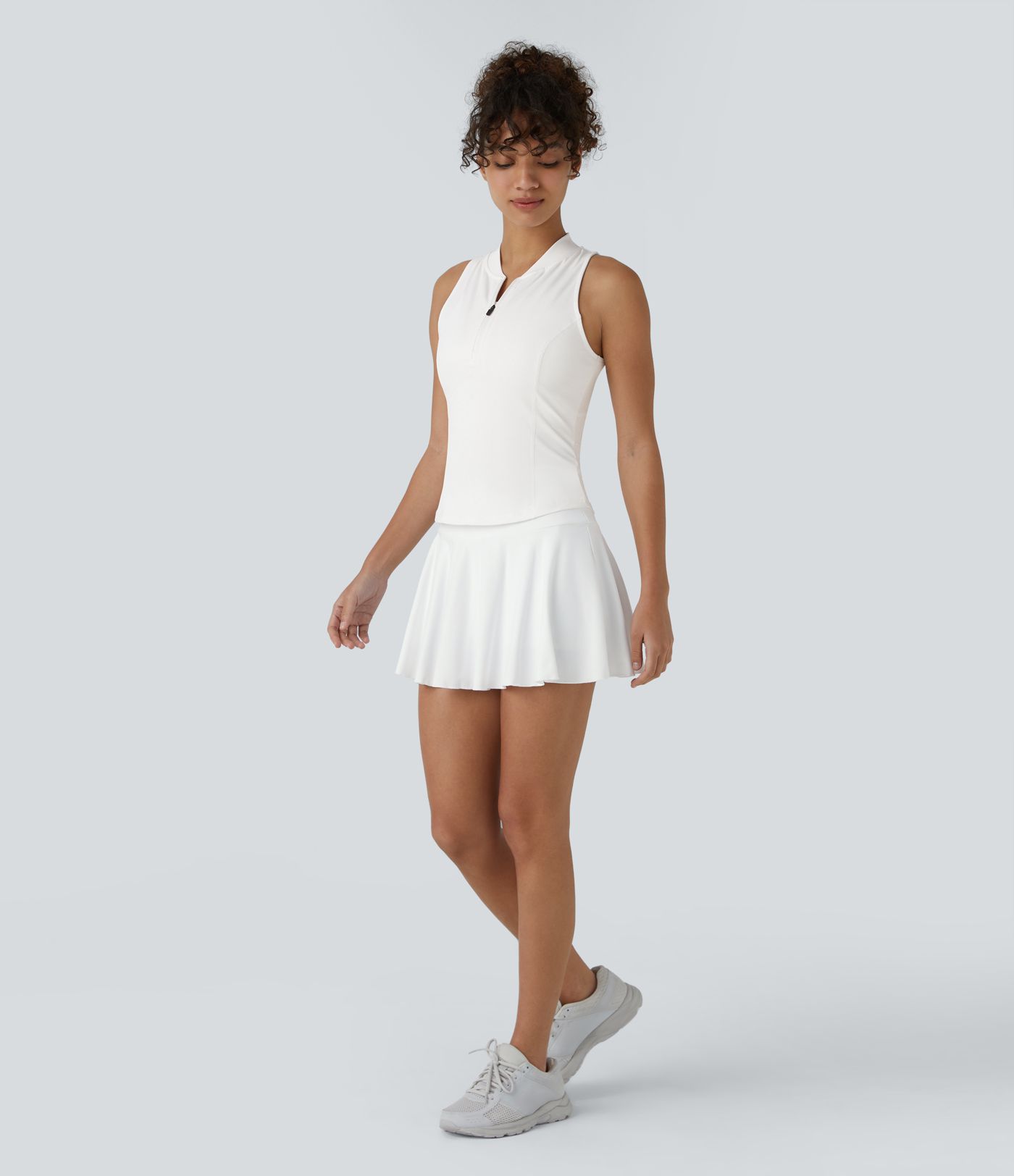 Camiseta Softlyzero™ QuickDry sin mangas golf secado rápido delgada media cremallera cuello béisbol