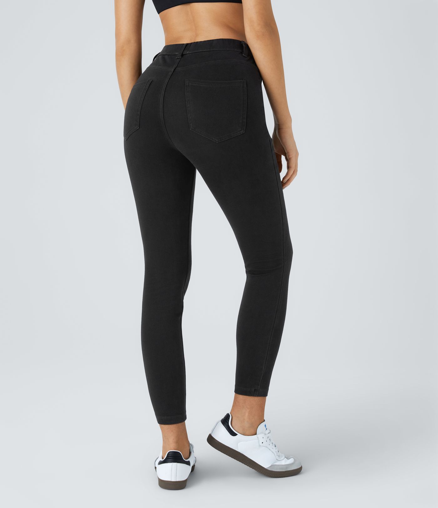 Halara Flex™ High Waisted Denim Tights Scrunch Work Leggings with Pockets