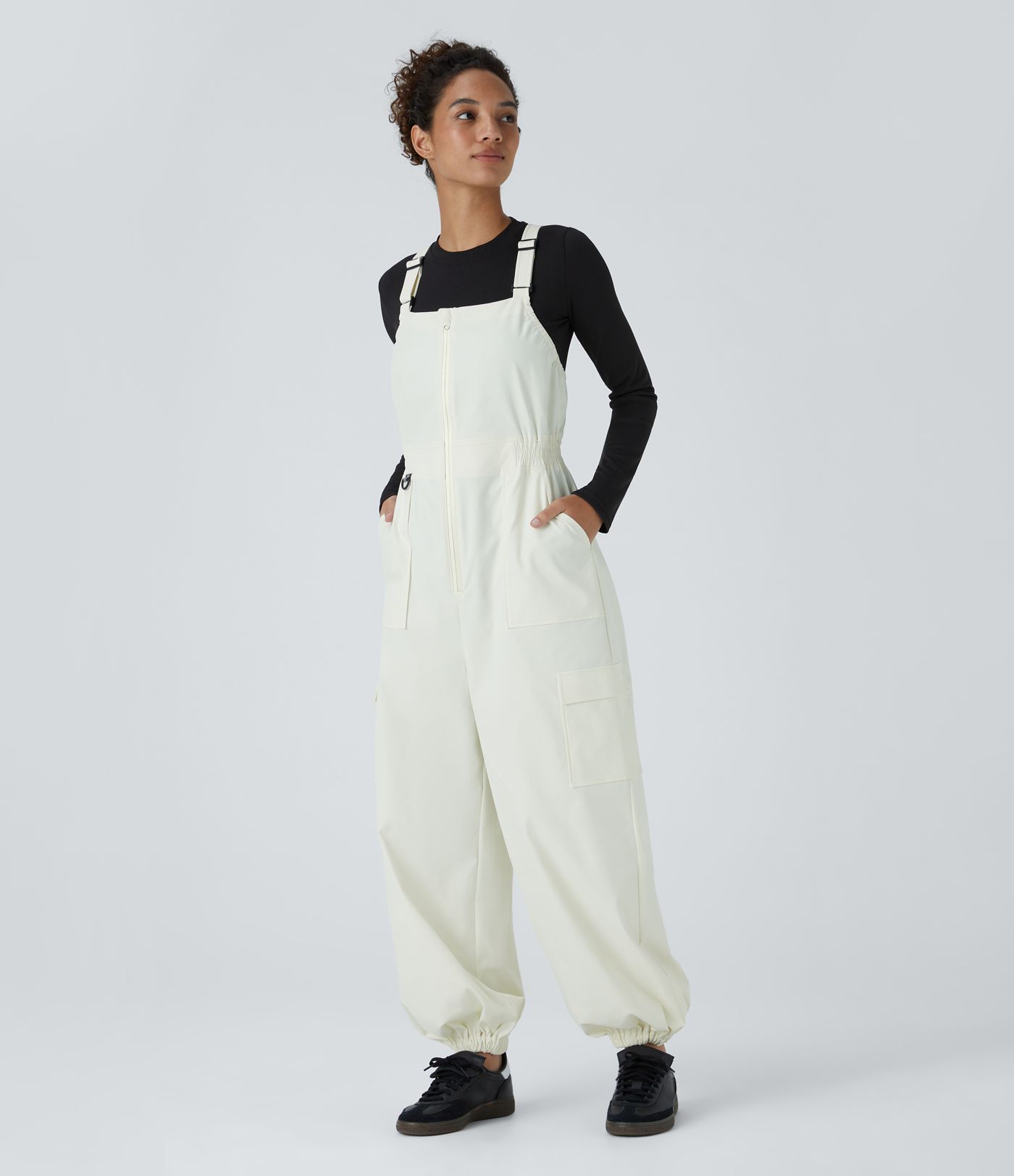 Water Repellent Wear-Resistant Zipper Pockets Camping Overalls