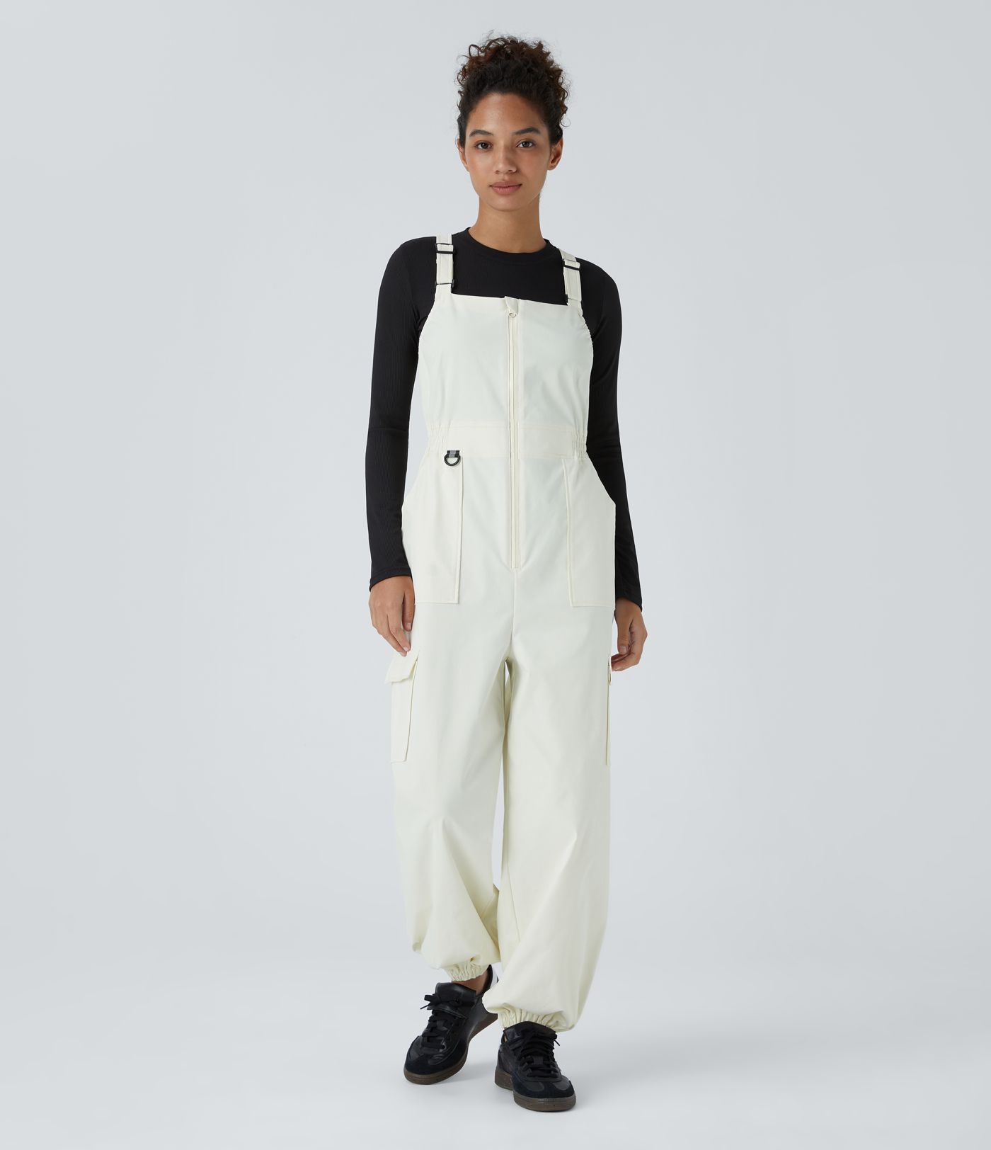 Water Repellent Wear-Resistant Zipper Pockets Camping Overalls