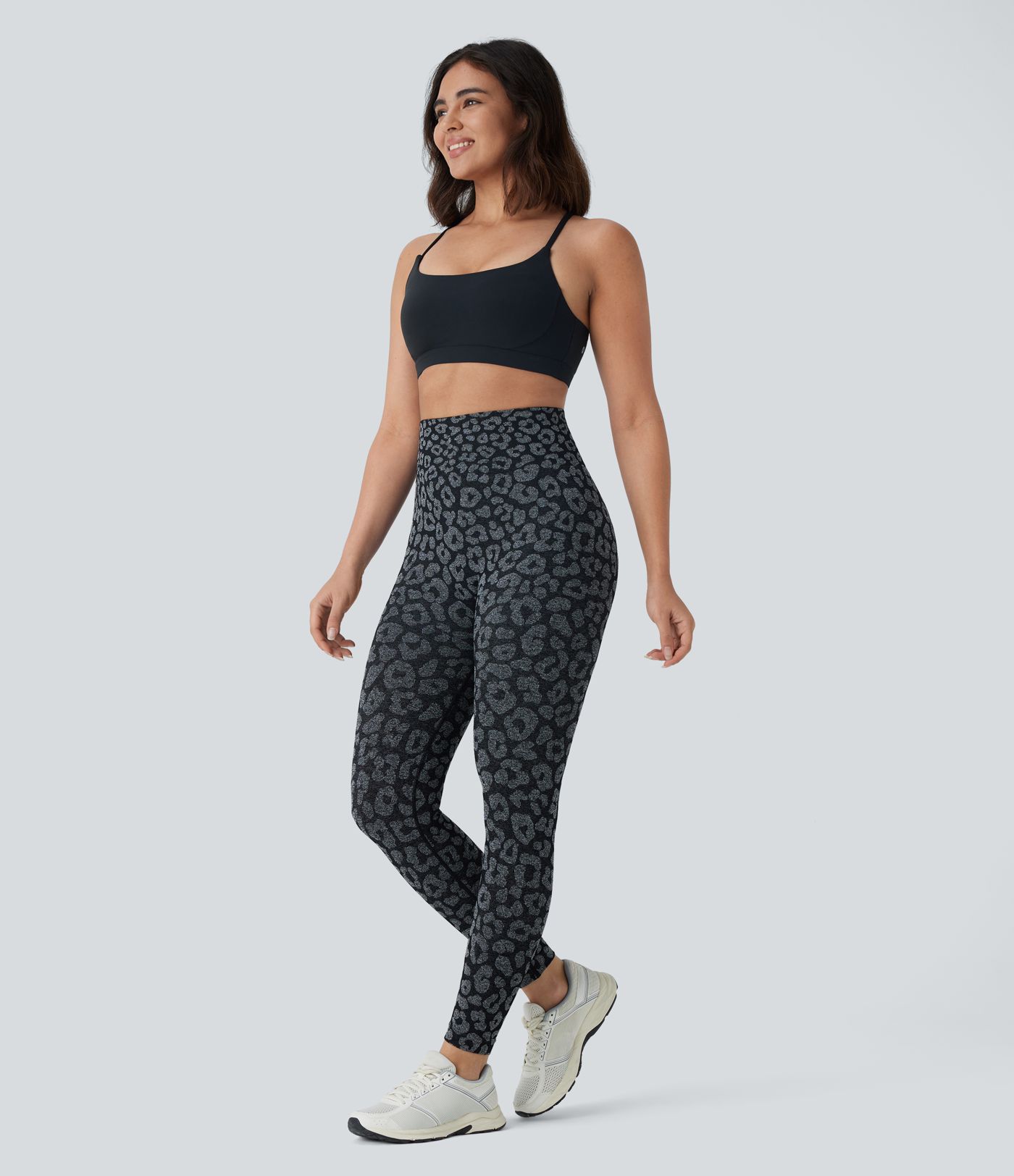 OneForm Seamless Flow High Waisted Leopard 7/8 Yoga Leggings
