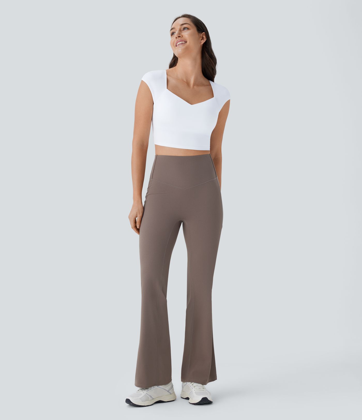 Débardeur de yoga court et mince à manches cap SoftlyZero™ avec toucher frais - Protection UV UPF50+