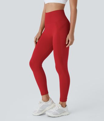OneForm Seamless Flow High Waisted Ruched 7/8 Yoga Leggings