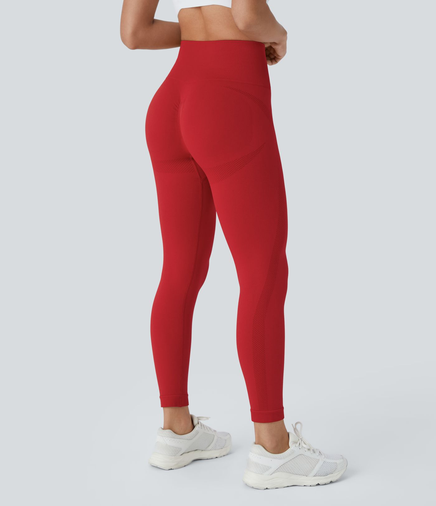 OneForm Seamless Flow High Waisted Ruched 7/8 Yoga Leggings