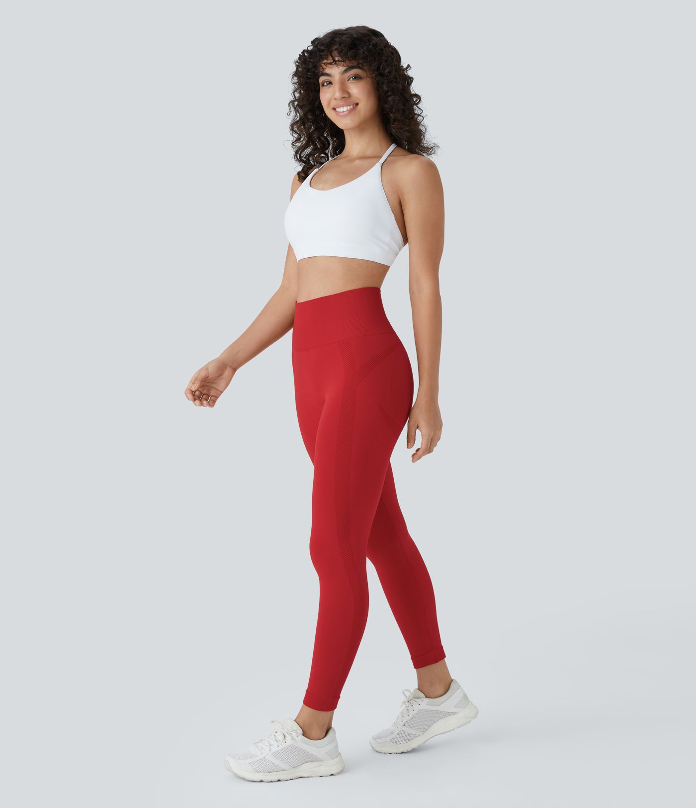 OneForm Seamless Flow High Waisted Ruched 7/8 Yoga Leggings