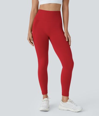 OneForm Seamless Flow High Waisted Ruched 7/8 Yoga Leggings