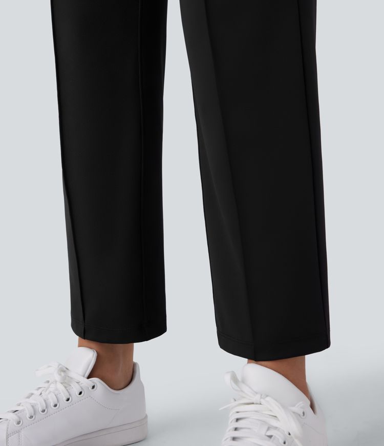 Mid High Waisted Pockets Quick Dry Golf Pants-Golf Tee-UPF40+