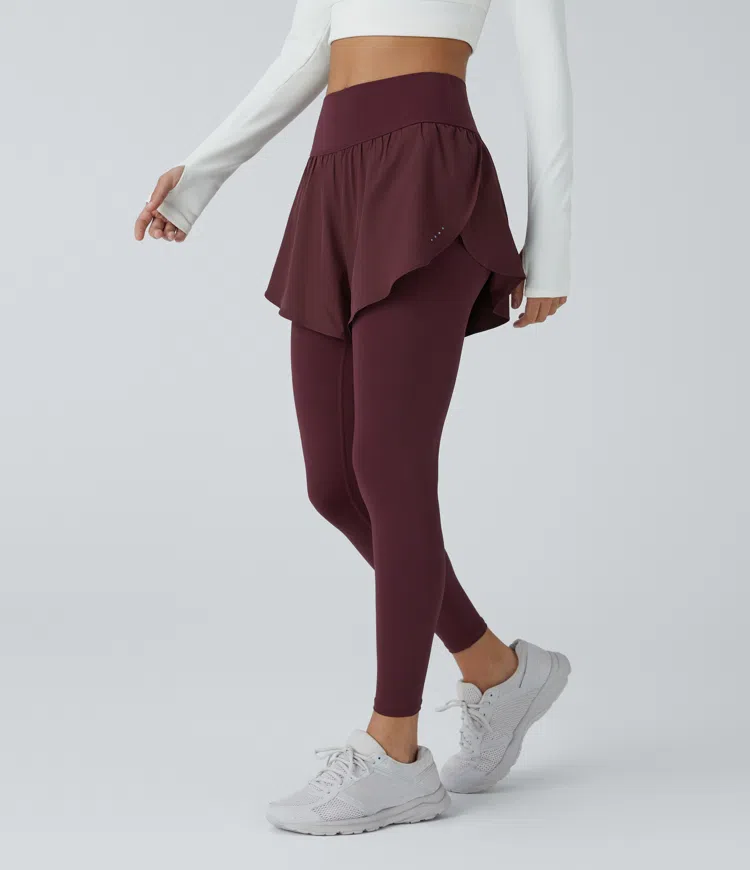 Breezeful™ High Waisted Reflective Dots Pocket 2-in-1 Quick Dry Training Leggings