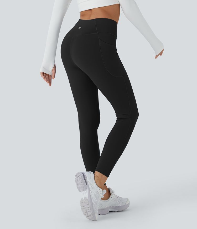 Softlyzero™ Plush Thermal High Waisted Side Pocket Skinny 7/8 Yoga Leggings